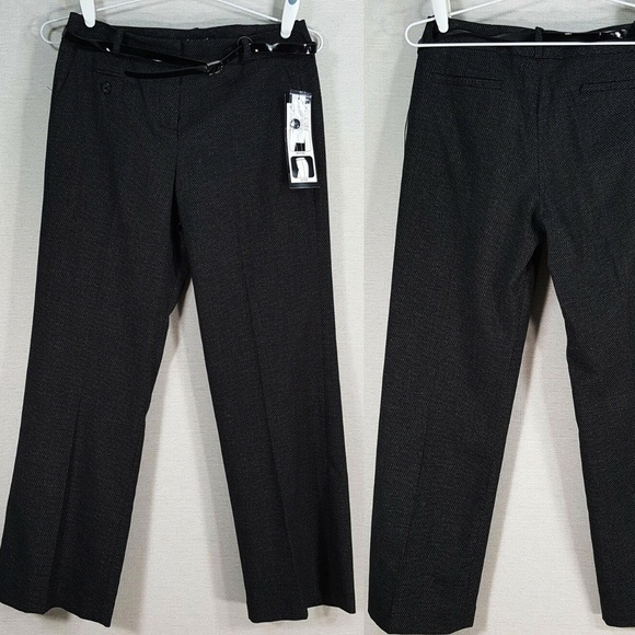 NEW Sandro Petite Womens 8P Control Top Dress Pants Belted Trousers Careercorp - Picture 5 of 9